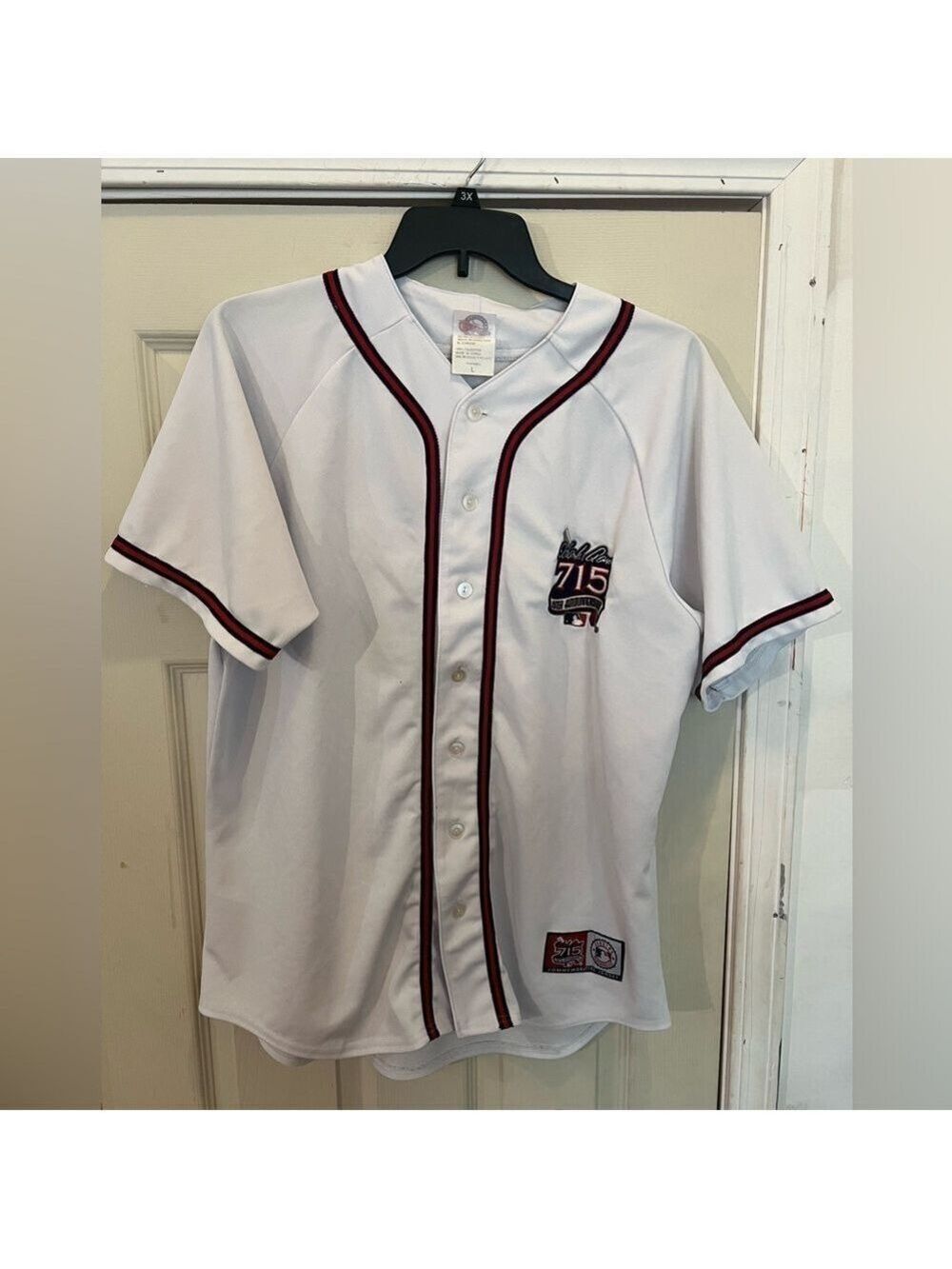 Hank Aaron #715 25th Anniversary Commemorative MLB Baseball Jersey